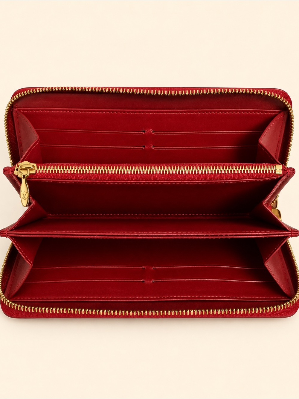 Louis Vuitton Monogram Vernis Zippy Wallet Red w/ Box - Picture 12 of 15